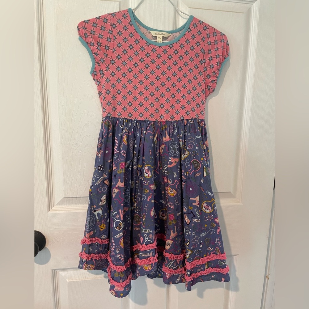 Girl’s Matilda Jane Pink and Blue Geometric dress
